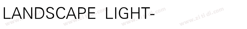 LANDSCAPE LIGHT字体转换